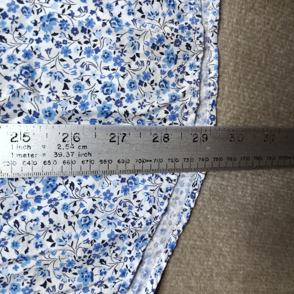 Uniqlo x Liberty of London Shirt Mens L Blue Ditsy Floral Short Sleeve Button Up - Picture 6 of 7